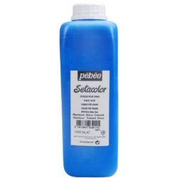 [CA366-11] Peinture Tissu pebeo setacolor bleu colbat 1L