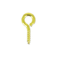 [CRO02   KK-H452-38G] Piton en laiton doré, piton à bord, 12x5x1,2mm, trou 2,5mm