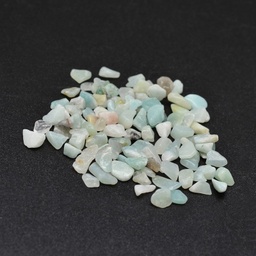 [G-O103-11] Pierre Amazonite, naturelle, bleu vert, chips, non percées, 2~8x2~4mm, fiole 30g