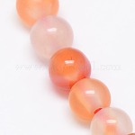 [1929 G-N0006-4MM-17] Pierre Cornaline, naturelle orange, grade A, ronde, 4mm, trou 1mm