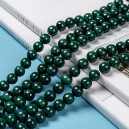 [MALA8 G-O166-07B-8mm   G-R432-11-8 mm] Pierre Malachite naturelle verte ronde 8mm trou 1mm