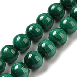[MALA8 G-O166-07B-8mm   G-R432-11-8mm] Pierre Malachite naturelle verte ronde, 8mm, trou 1mm