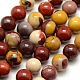 [1626  G-P062-65] Pierre Mookaite, naturelle, brun clair et fonçé, ronde, 10 mm, trou 1 mm