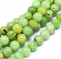 [848 G-F576-01-6mm] Pierre Serpentine, naturelle, marbrée bleu/vert, ronde, 6mm trou 1mm