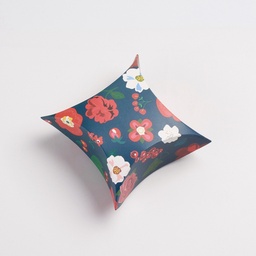 [CON-G008-C15] Coffrets cadeaux en papier carton vintage fleurs - 8.3x8.4cm x 10 pièces