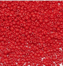 [K20] Perles de rocaille opaques taille inf. 3 mm, trou 1 mm, sachet d'env. 30 gr, Rouge