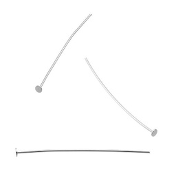 [HP30AR] Tige clou, 30mm, métal, couleur argent clair, 10 unités