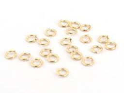 [JR03R] Anneau simple ouvert, 3mm, métal, couleur or rose, 10 unités