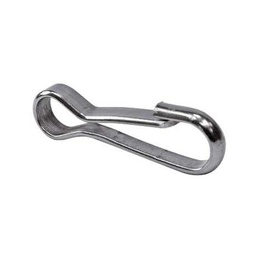 [MOUSQ] Attache pour porte clefs, argenté, 23x8mm