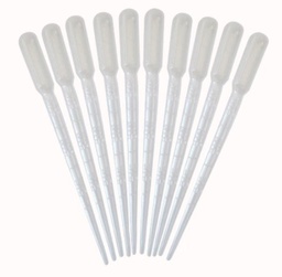 [5255] Pipettes graduées avec poire, 3ml, par 10
