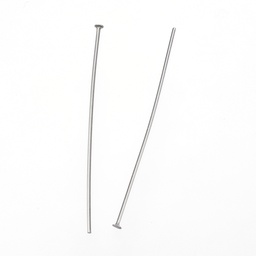 [STAS-E147-09P] Tige INOX argenté, tête plate, 40x0,8mm, tête 1,5mm