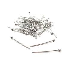 [HP2AR] Tige en argent 925, avec boule, 20x0,5mm, boule 1,5mm