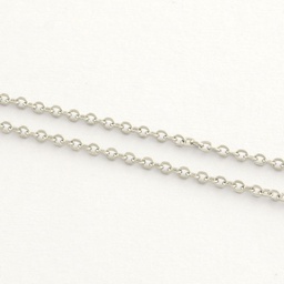[CHAI001 CHS-Q001-09] Chaîne en INOX argenté, ovale 1,5x1,1x0,3mm, au mètre