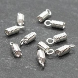 [W202NI] Embout de cordon, ressort, 6mm, trou 2.5mm
