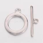 [1004] Fermoir Toggle, alliage argenté, 18x14mm barre 21x2mm trou 1.8mm