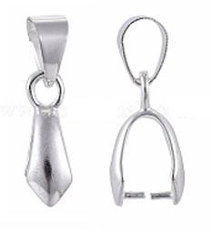 [9679  KK-M008-a-05P-NR] Bélière en laiton platine, avec passant, 11,5x5x3,5mm, trou 4x3,5mm, pin 0,5mm