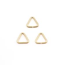 [JR9019OR] Bélière en laiton or antique, triangle ouvert , 7x7x7 mm