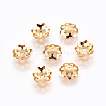 [935A] Coupelle en INOX doré, fleur, 5,5x1,2mm, trou 0,8, l'unité
