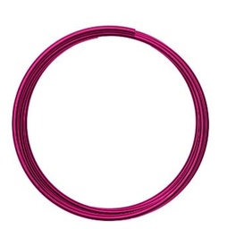 [8716052168217] Fil en aluminium, 1.5mm x5 mètres, couleur rose vif