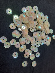 [SERFB] Sequin rond, 6mm couleur blanc à facettes les 10g