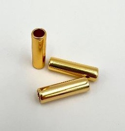 [EMBO] Embout de cordon avec silicone, doré, long 10mm, diamètre 3mm, trou 0.5mm