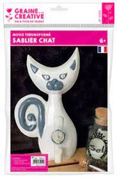 [3471052852102] Moule thermoforme sablier chat, un sablier en verre