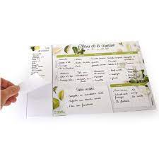 [517840] Planning menus magnétique à compléter + liste de course détachable A4 x 60