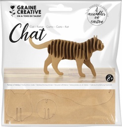 [650956] Maquette en carton, chat, 150 x 150 mm