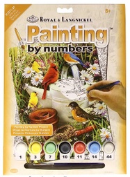 [PJS71-3T] ROYAL LANGNICKEL Peinture au N° - Junior- Oiseaux de jardin, 33x24cm