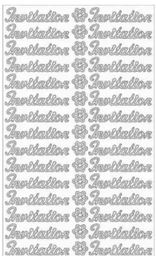 [4051271074777] Stickers/autocollants &quot;invitation&quot; argenté