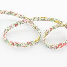 [LIBERTY] Découpe de Biais Liberty spaghetti 5mm, différents motifs et coloris, au mètre