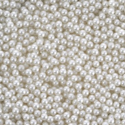 [BILLE] Perle imitation nacre ronde et nacrée, 3mm, SANS TROU, couleur naturelle