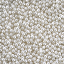 [BILLE] Perle imitation nacre ronde et nacrée, 3mm, SANS TROU, couleur naturelle