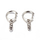 [8976 E546-1] Porte clé, en métal, platine, 22x44mm, unité