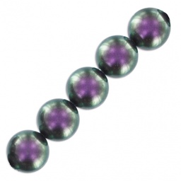 [WE/IPU6] Perle imitation nacre ronde et iridescence, 6mm, couleur violet