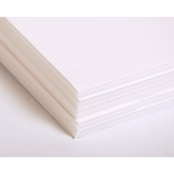 [9837A] Feuille carton blanc plume/mousse 60x42cm ép 3mm