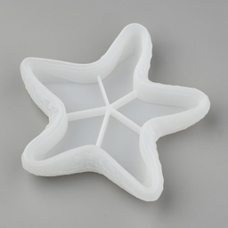 [J003]  Moule en silicone, étoile de mer avec séparations, 132x134x27mm