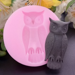 [P004]  Moule en silicone, hibou, 56x10mm