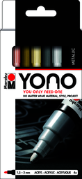 [1240000004001] Marqueur Marabu YONO METAL x 4 couleurs, 1,5-3mm