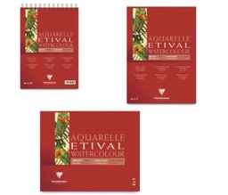 [96391C] Bloc Feuilles Aquarelle Etival A4 x 10, 300g/m2