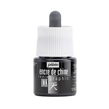 [30552] Encre de Chine noir opaque, Pébéo, 45ml