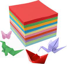 [8910] Feuille papier Origami, multicolore, 10x10cm