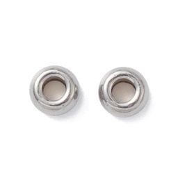 [A-STAS-N090-JA721-4] Séparateur INOX, argent, plat, rond, 4x2mm, trou 1,5mm
