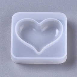 [8922  DIY-F041-14A] Moule en silicone, plaque à bijoux, coeur, 47x42x12mm