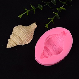 [9123] Moule en silicone, rose, coquillage, 71x52x20mm