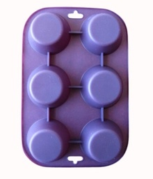 [01551] Moule en silicone pour 6 savons ronds, diam 58mm