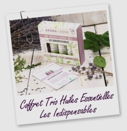 [02953] Coffret d'huiles essentielles bio, Aroma Zone, les indispensables (Lavande, Tea Tree, Ravinstara)