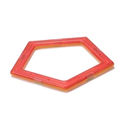 [DIY-L046-24] Blocs de construction magnétiques Montessori, coloris assortis, pentagones 95x100mm