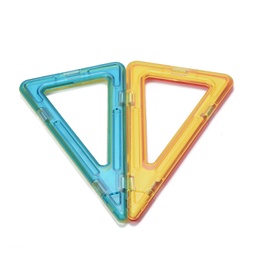 [DIY-L046-22] Blocs de construction magnétiques Montessori, coloris assortis, triangles 115x61mm