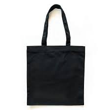 [193009] ZD Sac shopping en coton, couleur noir, 375x420mm